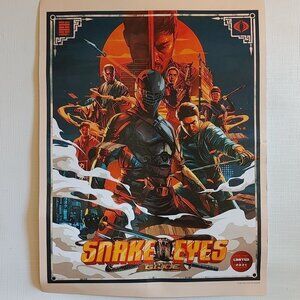 GI JOE SNAKE EYES LIMITED EDITION 12" X 16" MOVIE POSTER ART PRINT 2021 HASBRO